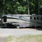 Allegro Bay motorhome on a trailer site