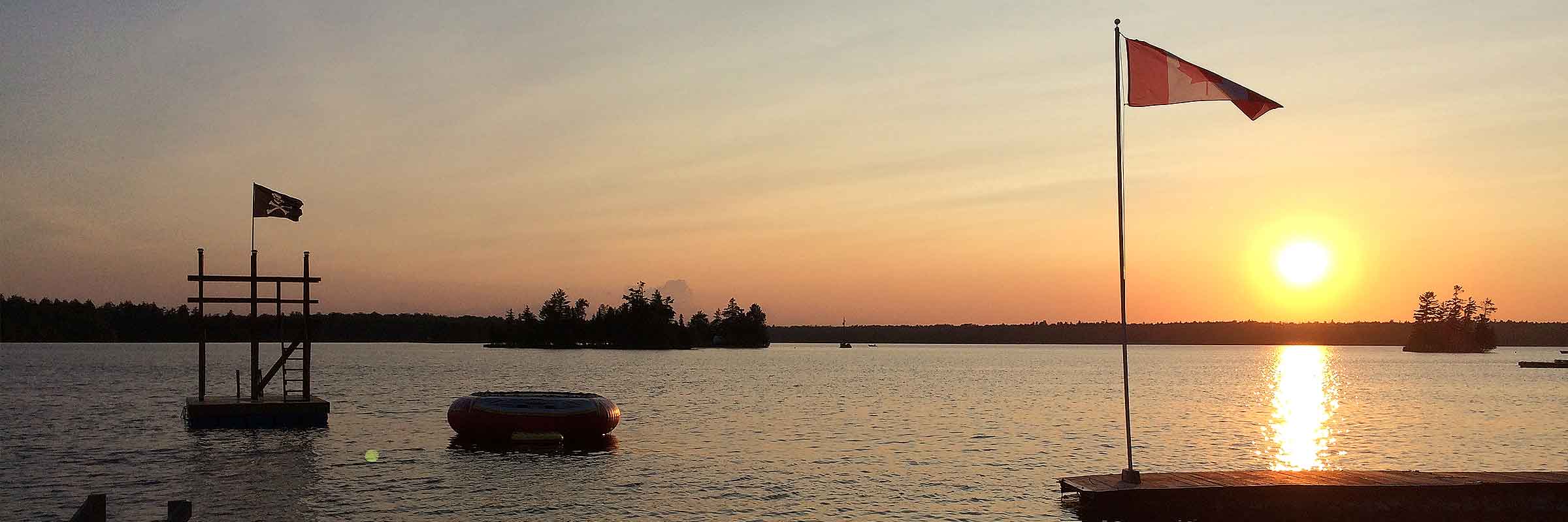 sunset on Pickerel Bay, White Lake